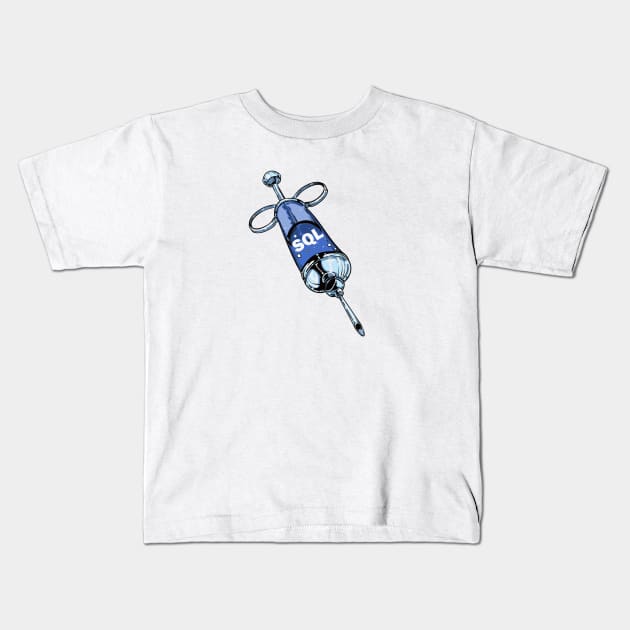 SQL Injection Kids T-Shirt by Cyber Club Tees